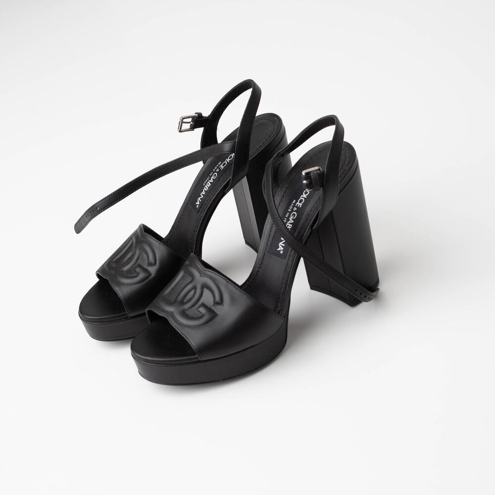 Dolce & Gabbana Women's Logo High Heel Platform Sandals